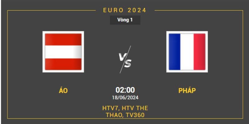 Soi kèo Áo vs Pháp 2:00 thứ 3 ngày 18/06 bảng D Euro 2024